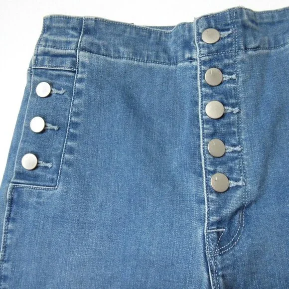 NWT J Brand Natasha in Argo Sky High Crop Skinny Buttonfly Stretch Jeans 32